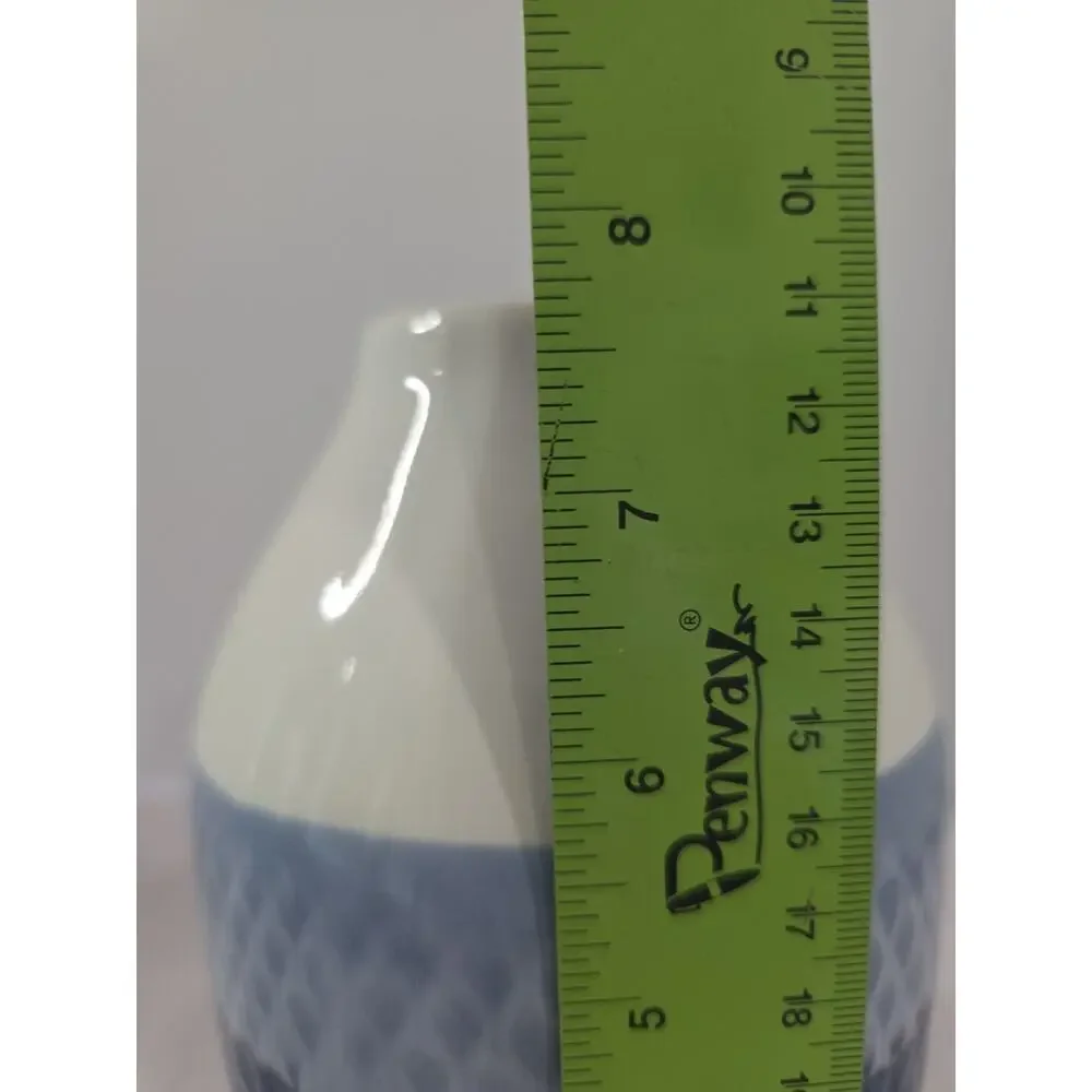 Ashland Indigo Vase Geometric Pattern Blue 8